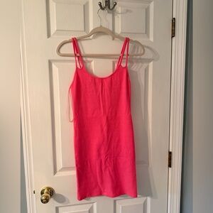 Hot pink bodycon dress